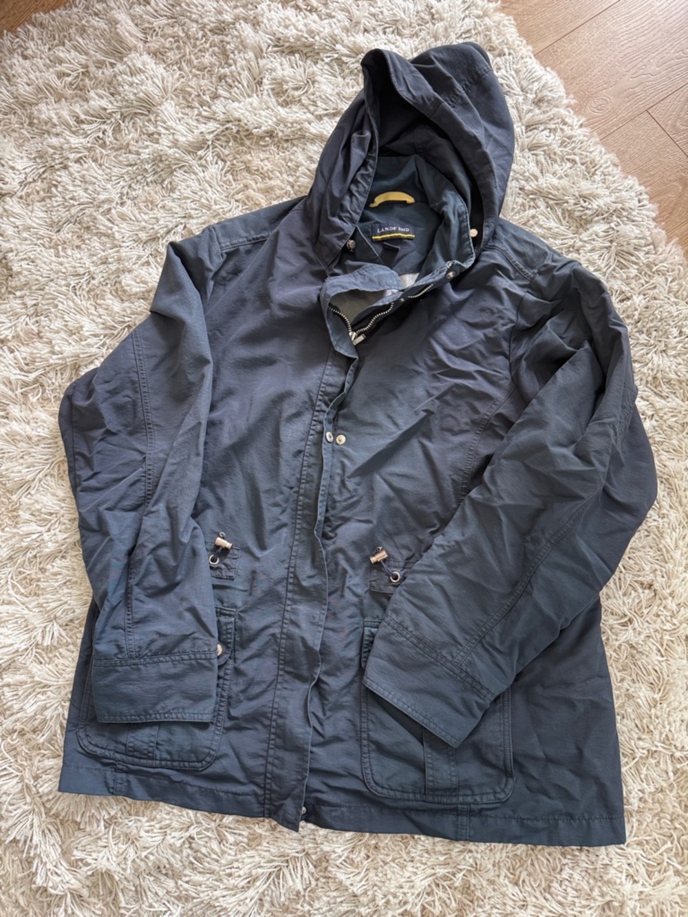 Lands' End Hooded  Jacket - Navy